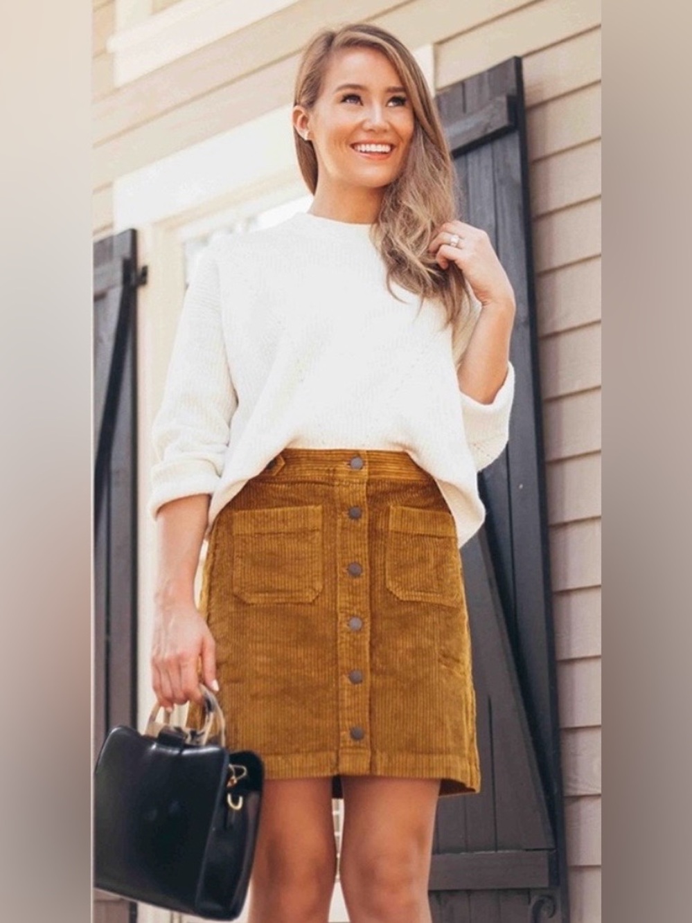 Madewell Patch Pocket Corduroy Mini Skirt Size 0 🍂🍁🍂